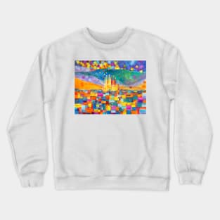 Barcelona. Colourful Mosaic Crewneck Sweatshirt